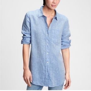 EUC Gap Linen Boyfriend Shirt L